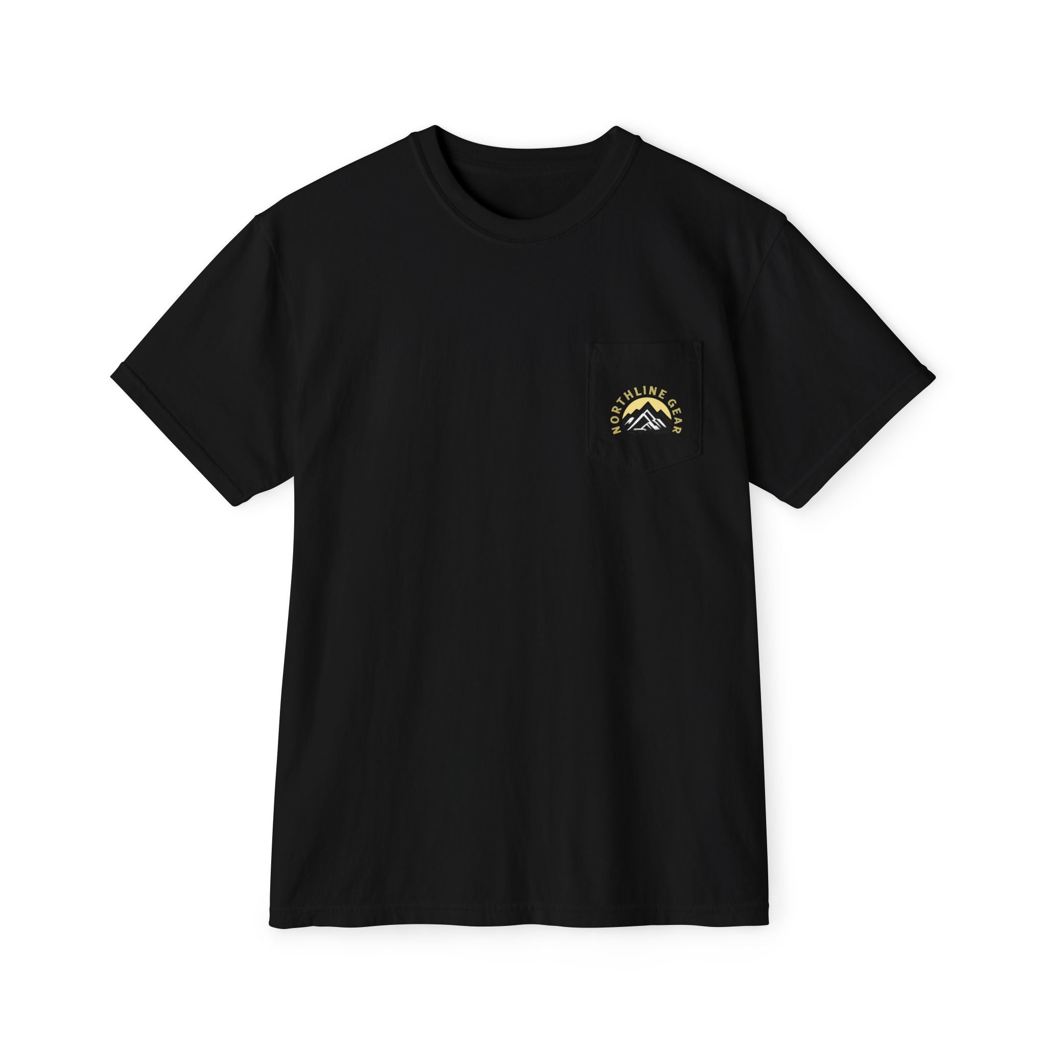 Fishing Pocket T-Shirt — Ice fishing Lake Art Tee