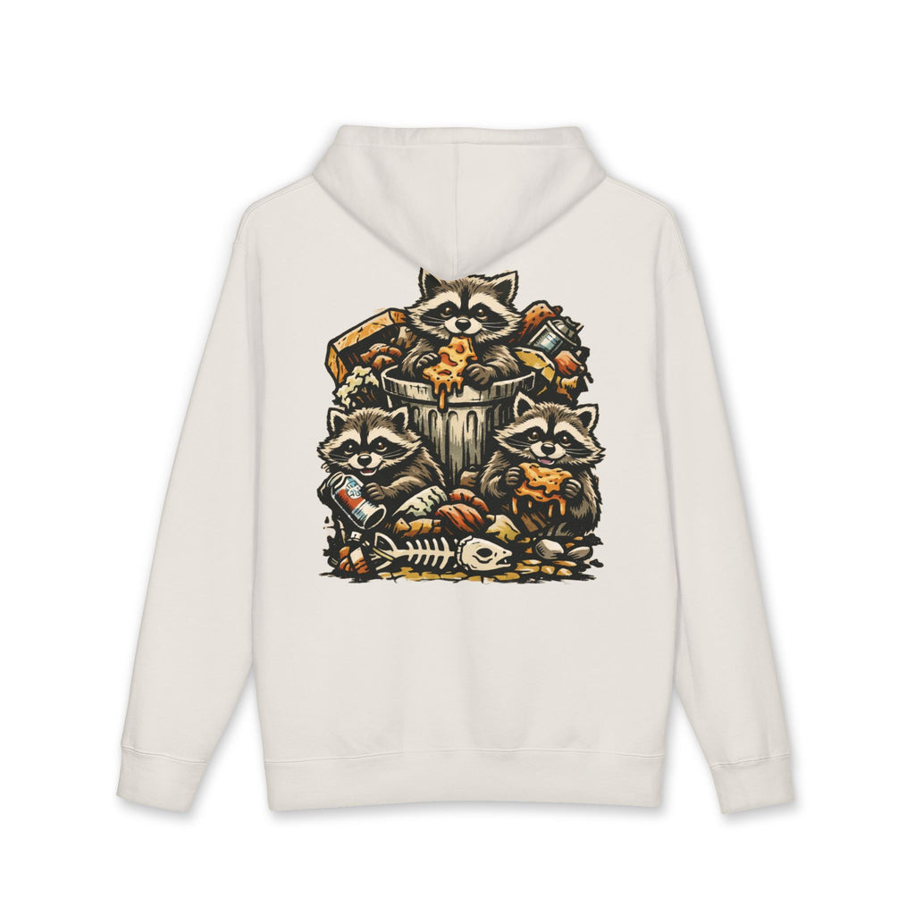 Raccoon Crew Hoodie — Woodland Trash-Panda Graphic Hooded Sweatshirt