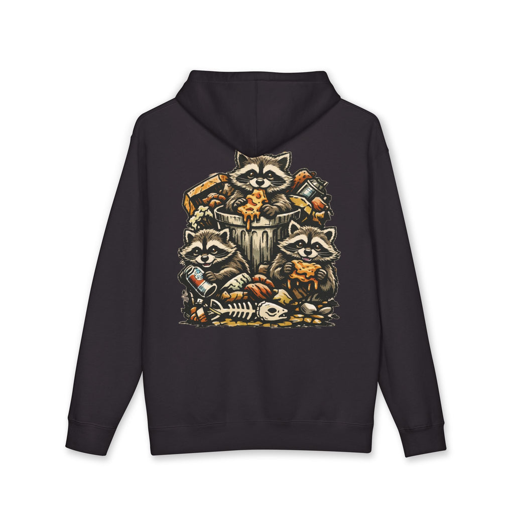 Raccoon Crew Hoodie — Woodland Trash-Panda Graphic Hooded Sweatshirt