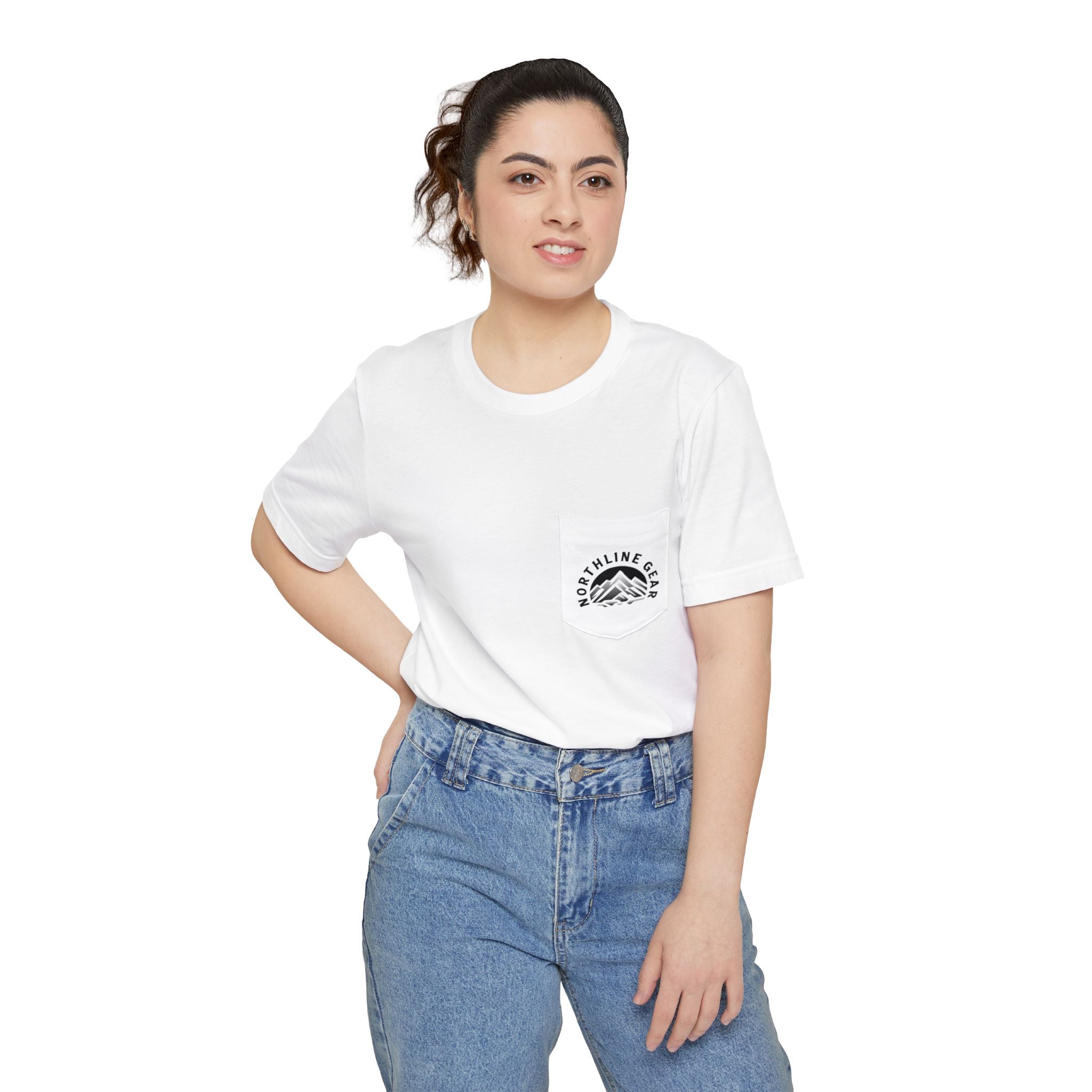Pocket T-Shirt — Vintage Duck Marsh Graphic Tee (Cattails & Flying Ducks)