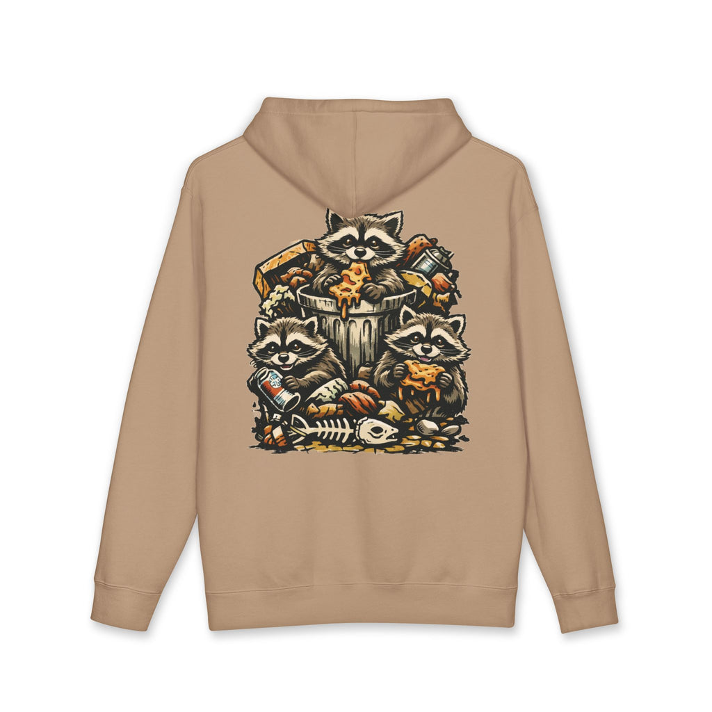 Raccoon Crew Hoodie — Woodland Trash-Panda Graphic Hooded Sweatshirt