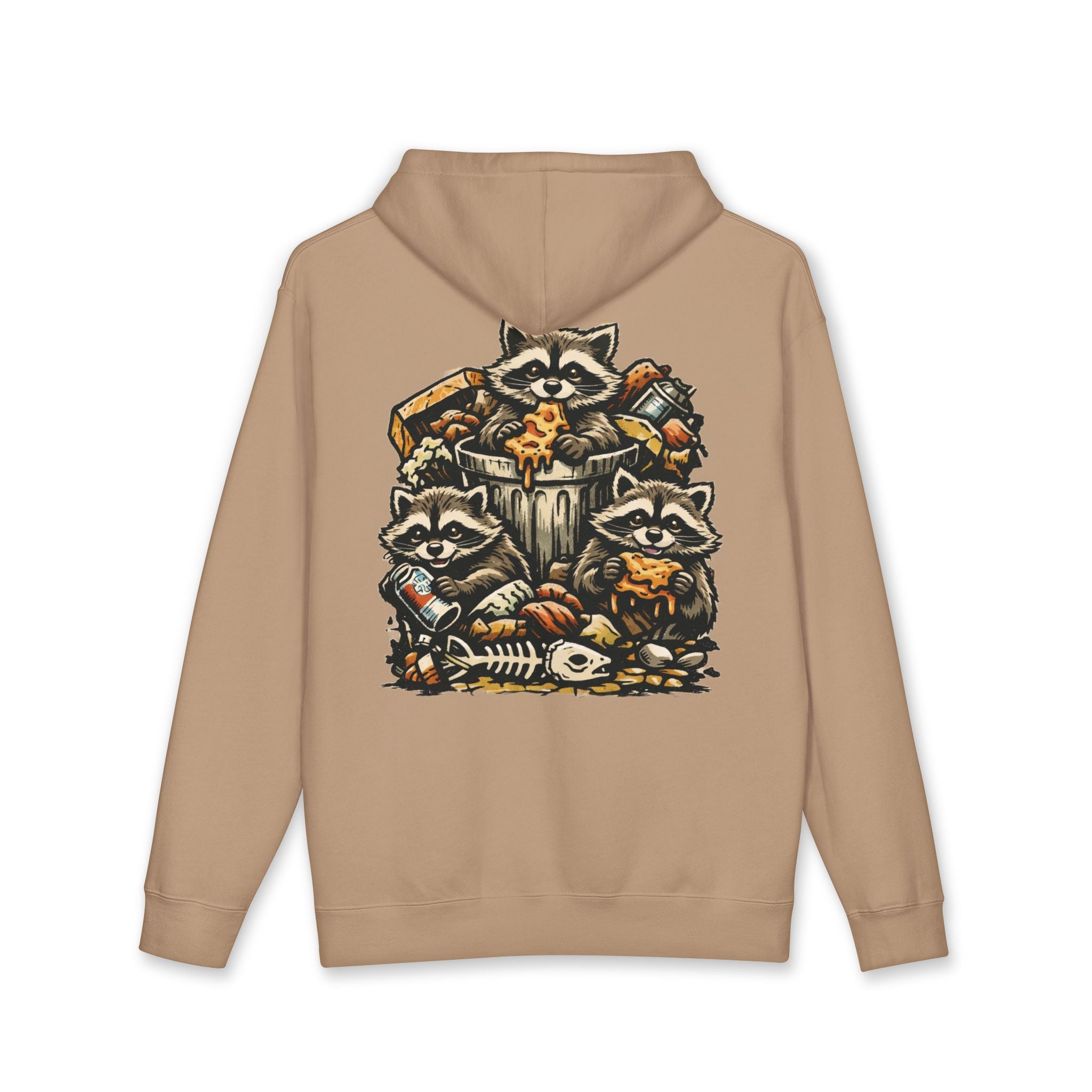 Raccoon Crew Hoodie — Woodland Trash-Panda Graphic Hooded Sweatshirt