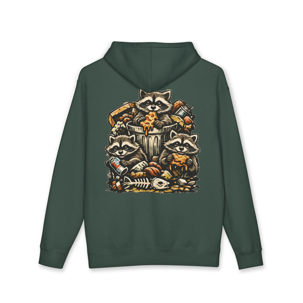 Raccoon Crew Hoodie — Woodland Trash-Panda Graphic Hooded Sweatshirt