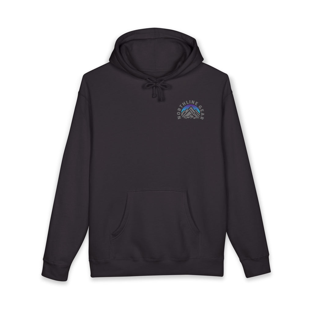 Mountain Vibes Hoodie — Scenic Snow Peak Graphic Hooded Sweatshirt