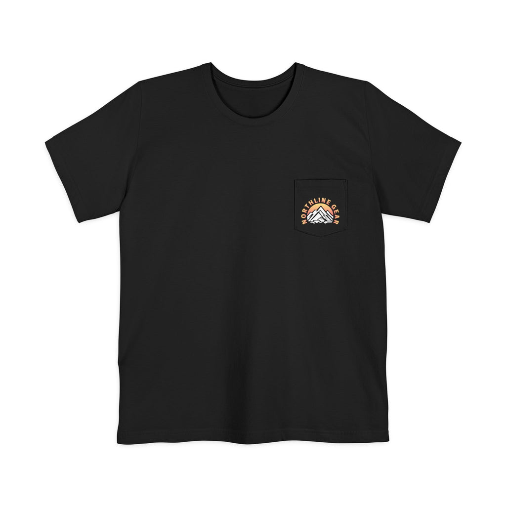 Pocket T-Shirt — Vintage Duck Marsh Graphic Tee (Cattails & Flying Ducks)