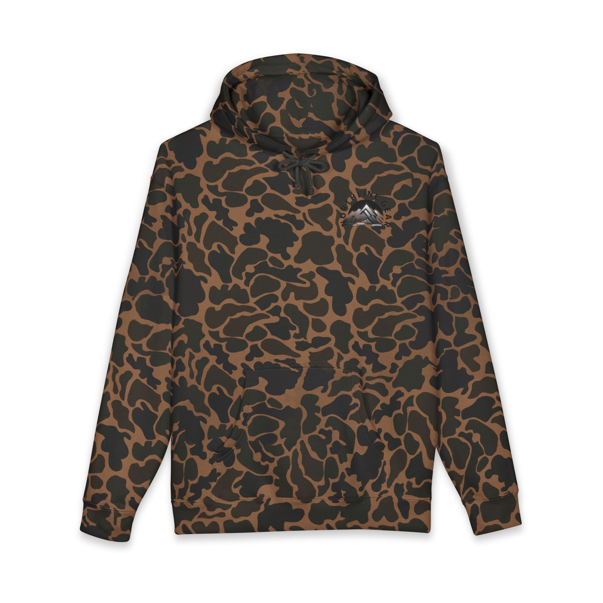 Hoodie — Chocolate Lab Retriever with Duck Decoy Hunting Design