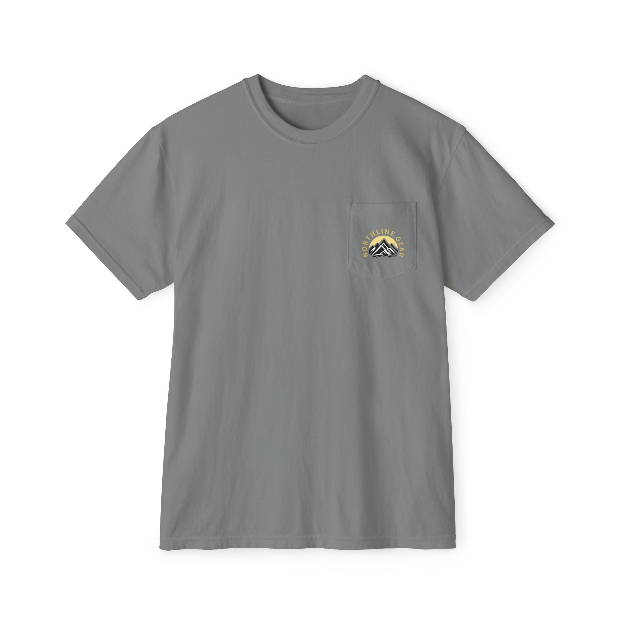 Fishing Pocket T-Shirt — Ice fishing Lake Art Tee
