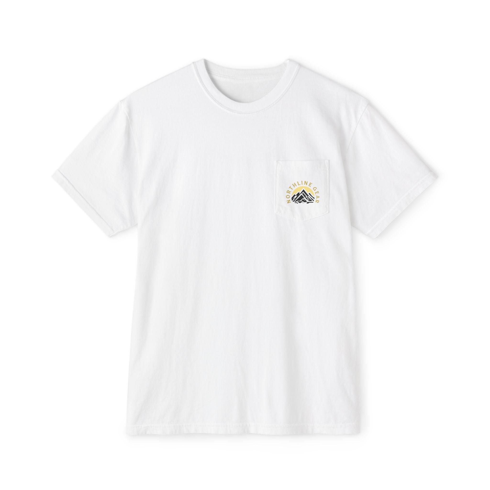 Fishing Pocket T-Shirt — Ice fishing Lake Art Tee