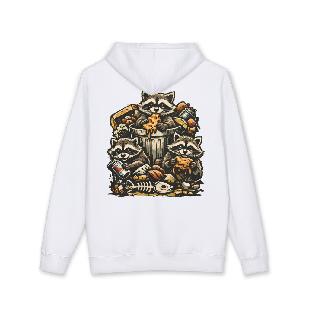 Raccoon Crew Hoodie — Woodland Trash-Panda Graphic Hooded Sweatshirt
