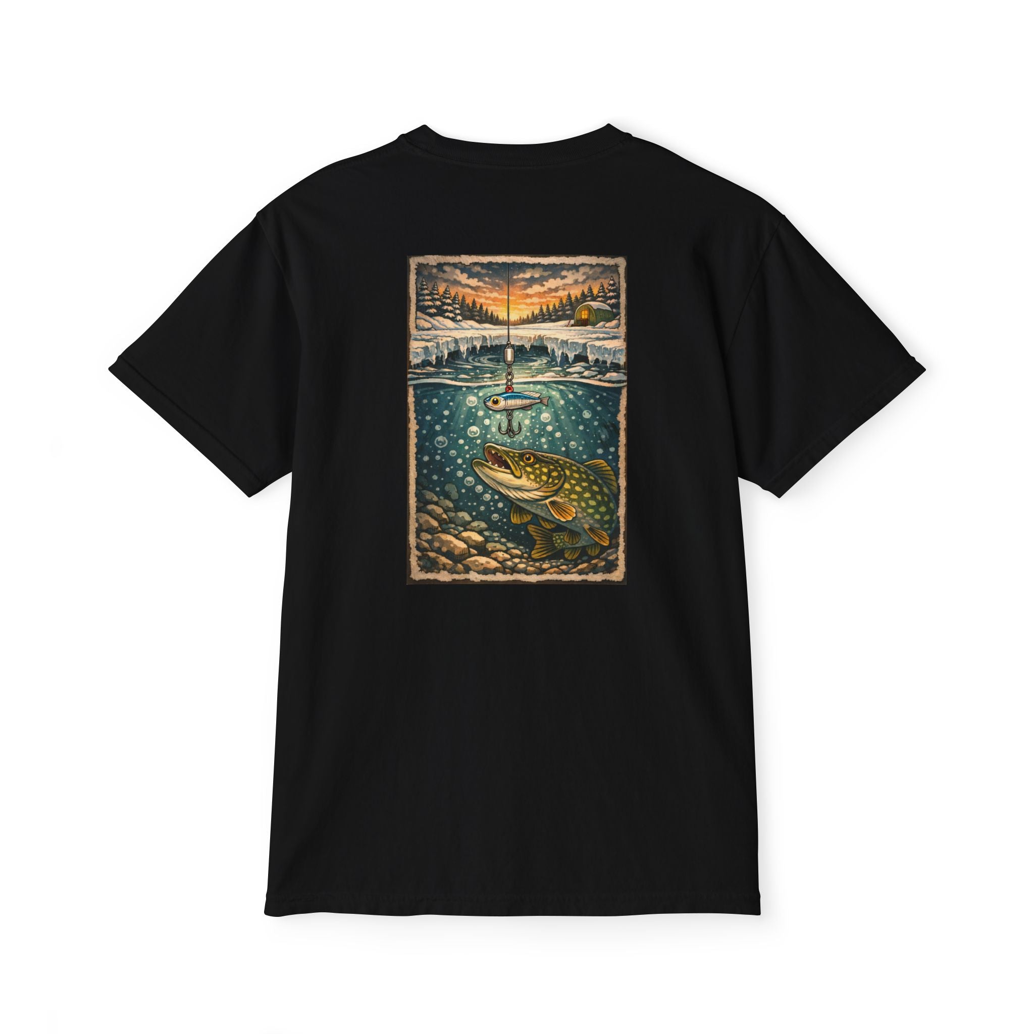 Fishing Pocket T-Shirt — Trout Lake Art Tee