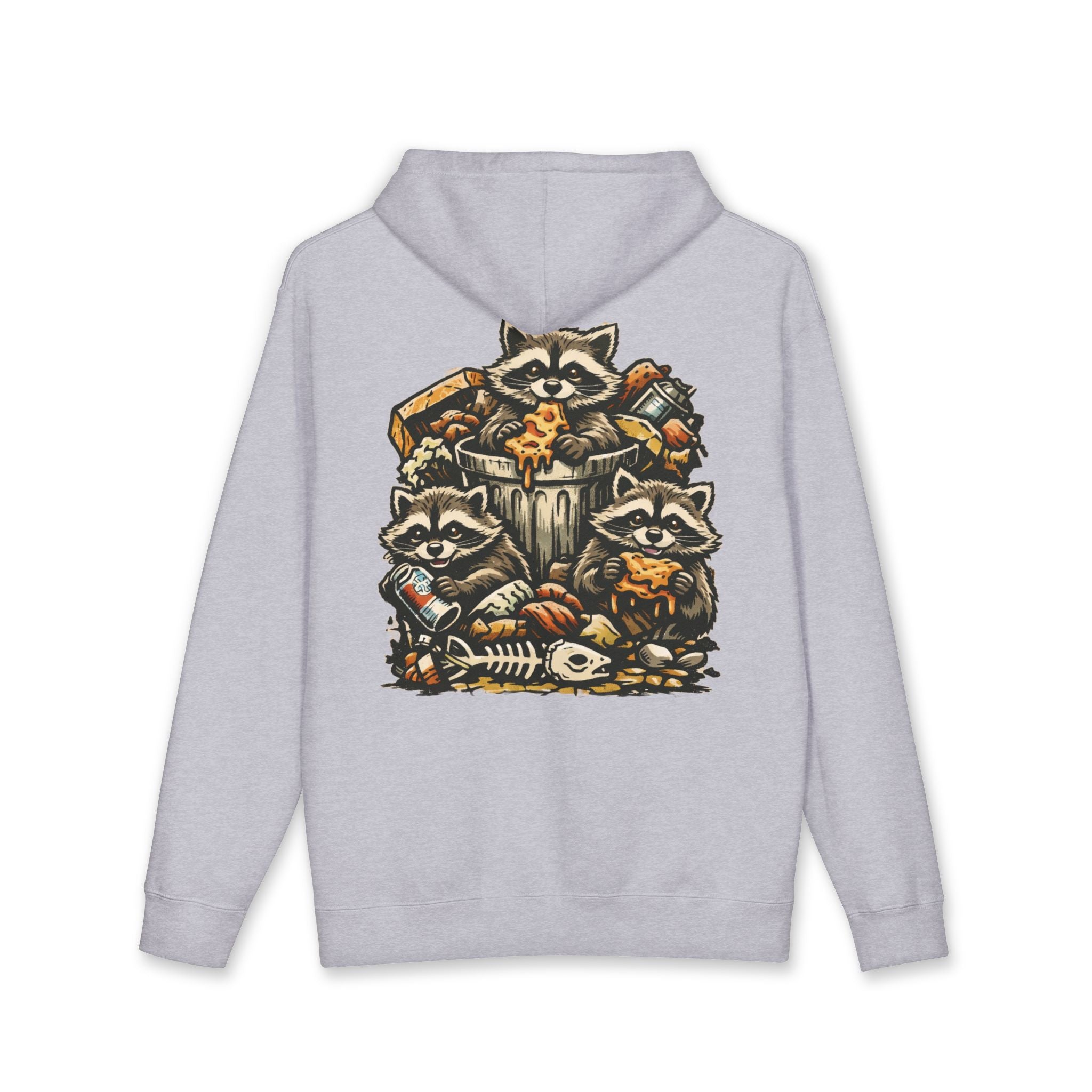 Raccoon Crew Hoodie — Woodland Trash-Panda Graphic Hooded Sweatshirt