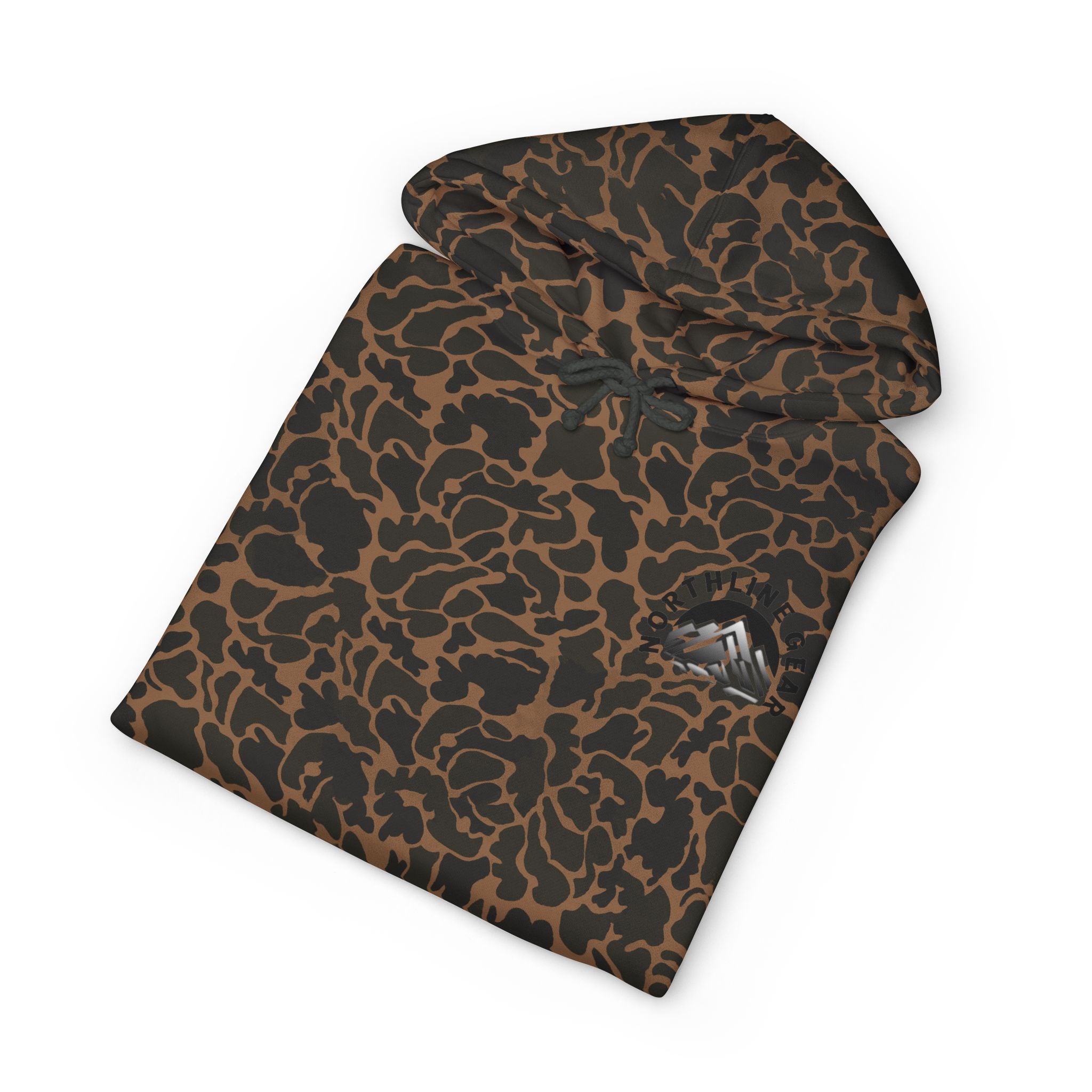 Hoodie — Chocolate Lab Retriever with Duck Decoy Hunting Design