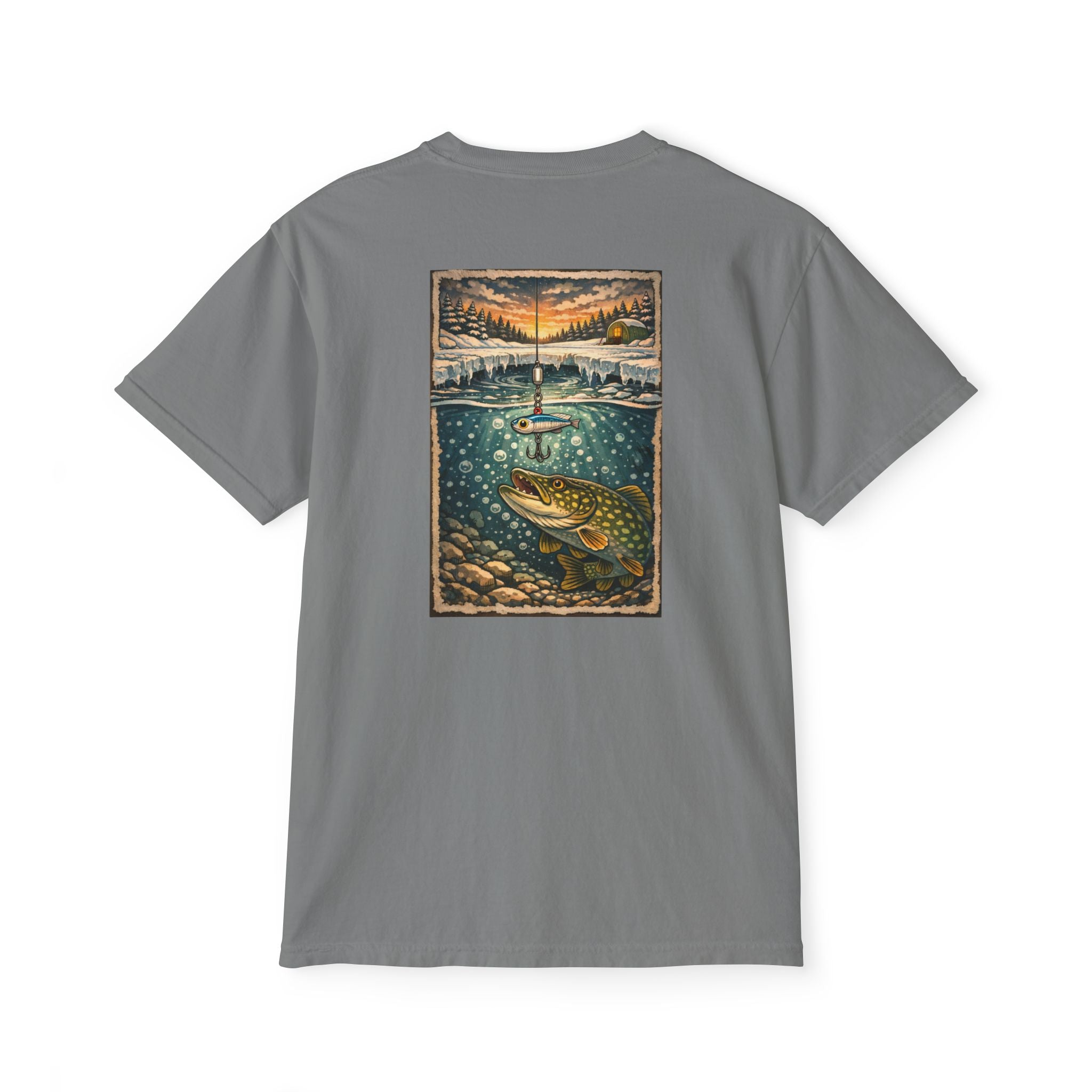 Fishing Pocket T-Shirt — Trout Lake Art Tee